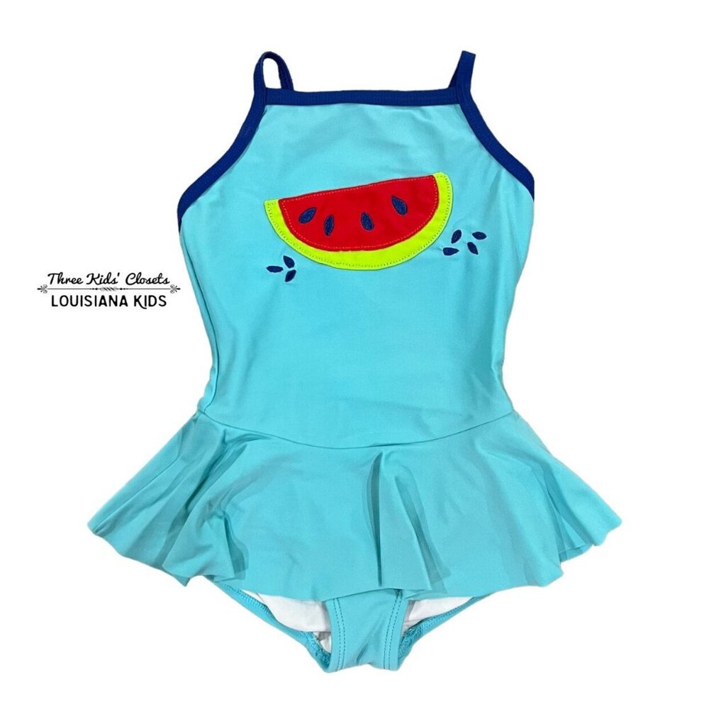 Hanna Andersson Sz 80 (18-24m) Watermelon Appliqué Swim Bathing Suit